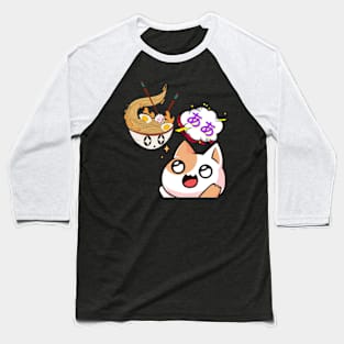 funny scared cute cat  about losing a bowl of ramen Baseball T-Shirt